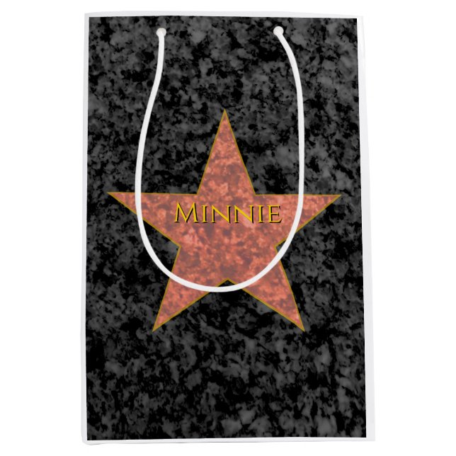 Sac Cadeau Moyen Hollywood Star Personalized (Devant)
