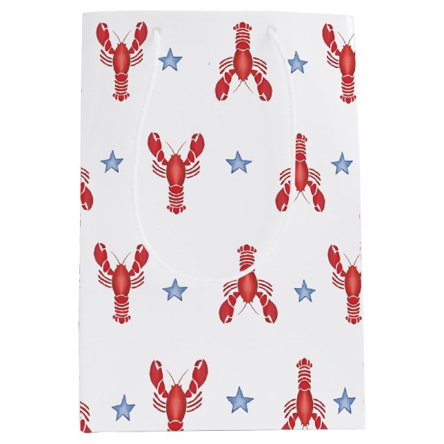 Sac Cadeau Moyen Homard de l'événement dans le Maine Preppy Côté Me (Devant)