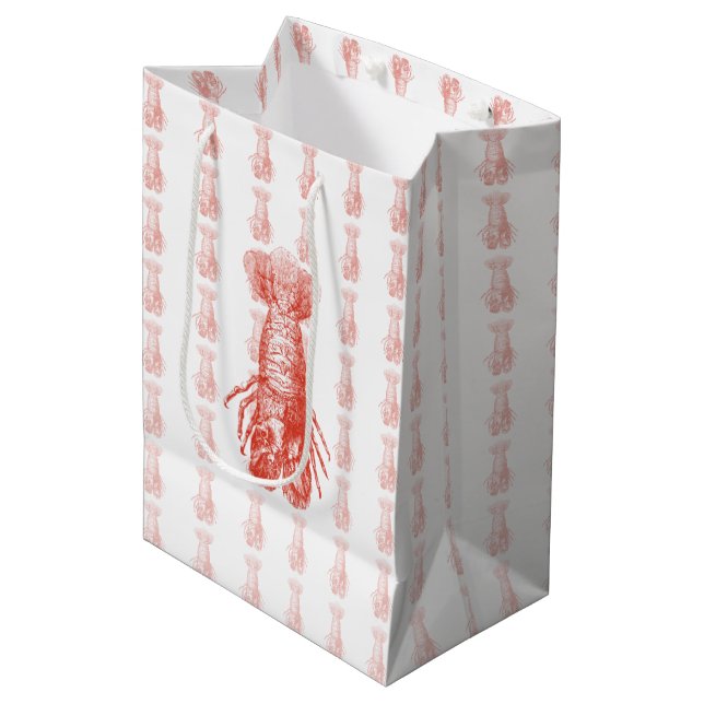 Sac Cadeau Moyen Homard vintage Scyllarus Arctus (Devant Angle)