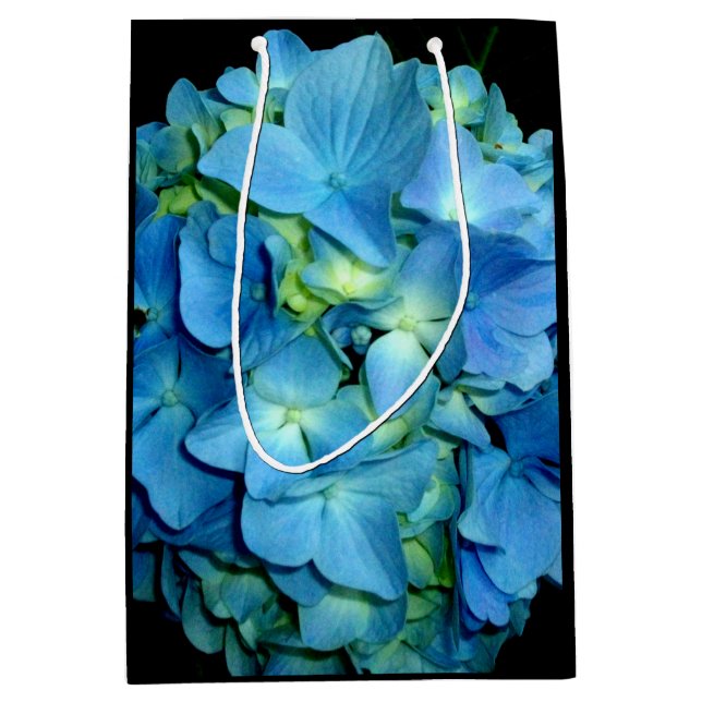 Sac Cadeau Moyen Hortensia Bleu (Devant)