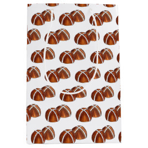 Sac Cadeau Moyen Hot Cross Buns British Food Baking Pâtisserie