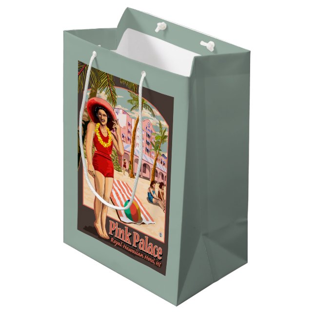 Sac Cadeau Moyen Hôtel hawaïen royal en Hawaï (Devant Angle)