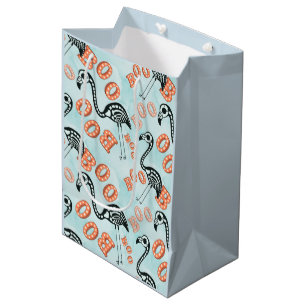 Sac Cadeau Moyen Huez le squelette de Flamant rose de Halloween