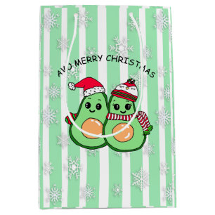 Sac Cadeau Moyen Humour Avo Merry Christmas Funny Avocados