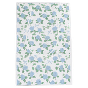 Sac Cadeau Moyen Hydrangea Bleu Tendance 