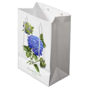 Sac Cadeau Moyen Hydrangée bleue