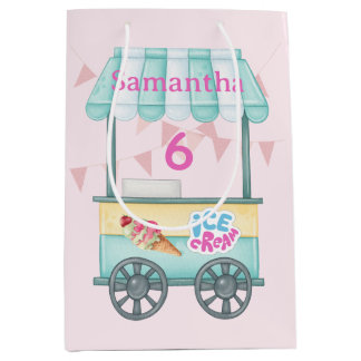 Sac Cadeau Moyen Ice Cream Gift Bag, Samantha Birthday Present Bag