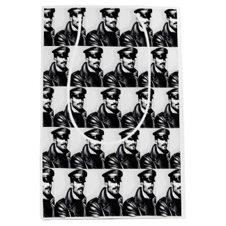 Sac Cadeau Moyen Icône LGBTQ Gay Leather Daddy