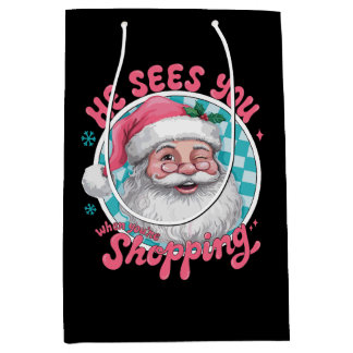 Sac Cadeau Moyen Il vous voit quand vous faites du shopping à Noël