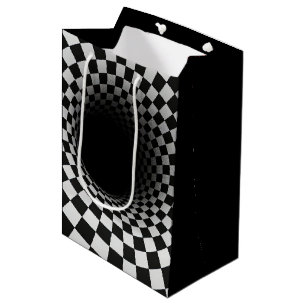 Sac Cadeau Moyen Illusion d'optique de trou noir pour anniversaire