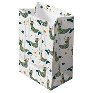 Sac Cadeau Moyen Illustration du thème Sirène de sirène moderne Imp