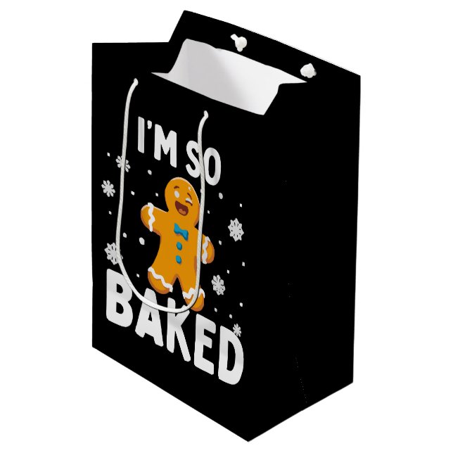 Sac Cadeau Moyen I'm So Baked Gingerbread Man Christmas Cookie Bake (Devant Angle)