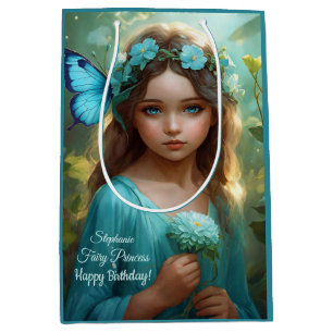 Sac Cadeau Moyen Imaginaire Belle Cyan Green Fairy Girl