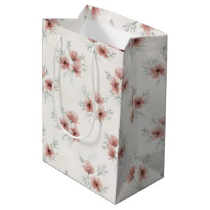 Sac Cadeau Moyen Impression botanique de fleurs sauvages Cottagecor