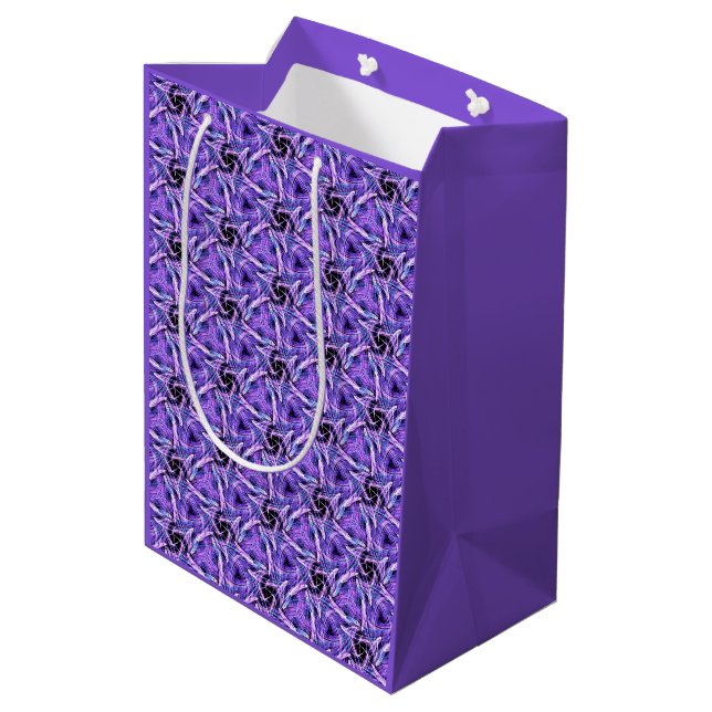 Sac Cadeau Moyen Impulsion Violet (Dos Angle)