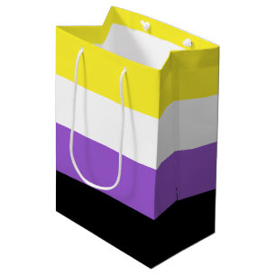 Sac Cadeau Moyen Indicateur de fierté non binaire