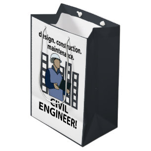 Sac Cadeau Moyen Ingénieur civil Conception Construction Ingénieur 
