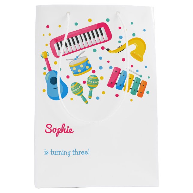 Sac Cadeau Moyen Instruments de musique anniversaire de enfant