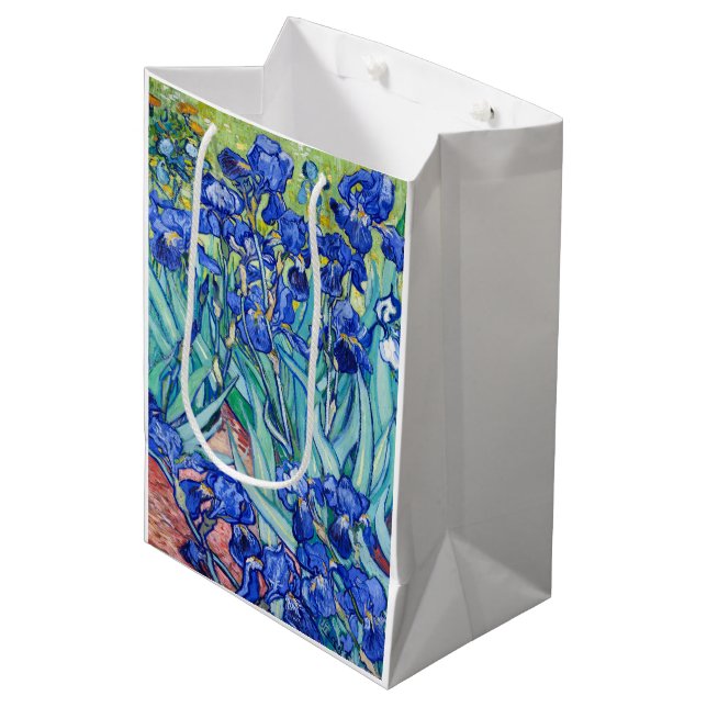Sac Cadeau Moyen Irises Vincent van Gogh (Devant Angle)