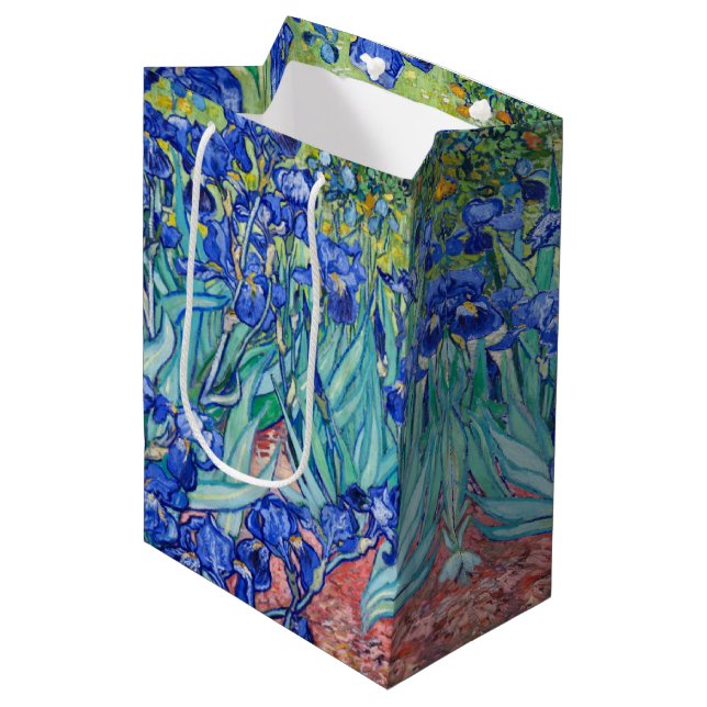 Sac Cadeau Moyen Irises Vincent van Gogh (Devant Angle)