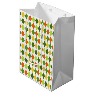Sac Cadeau Moyen Irish Colours Jour de la Saint Patrick Harlequin F