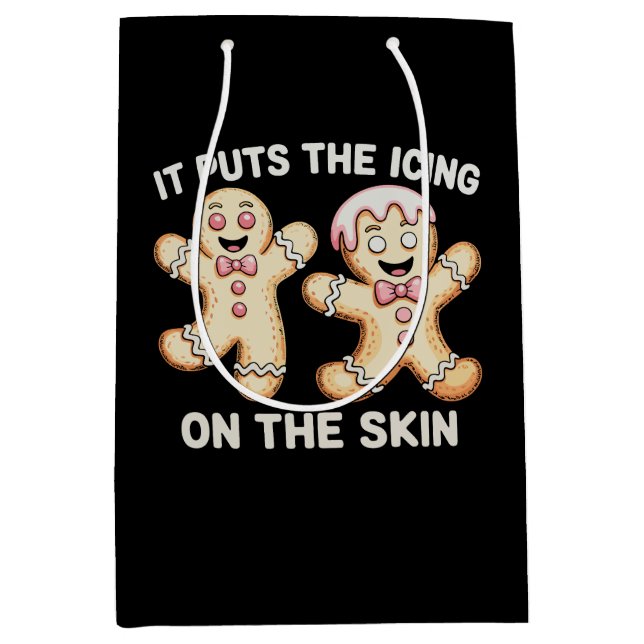 Sac Cadeau Moyen It Puts The Icing On The Skin Gingerbread Xmas (Devant)