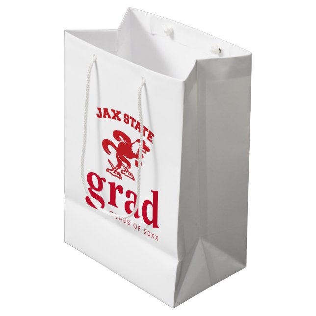 Sac Cadeau Moyen Jacksonville State University JAX State Gamecocks (Devant Angle)