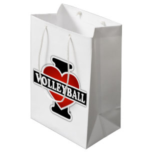 Sac Cadeau Moyen J'aime le volleyball