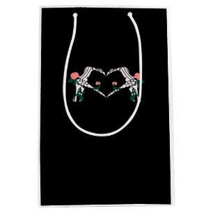 Sac Cadeau Moyen Jamais Wilts - Squelette Mains Roses