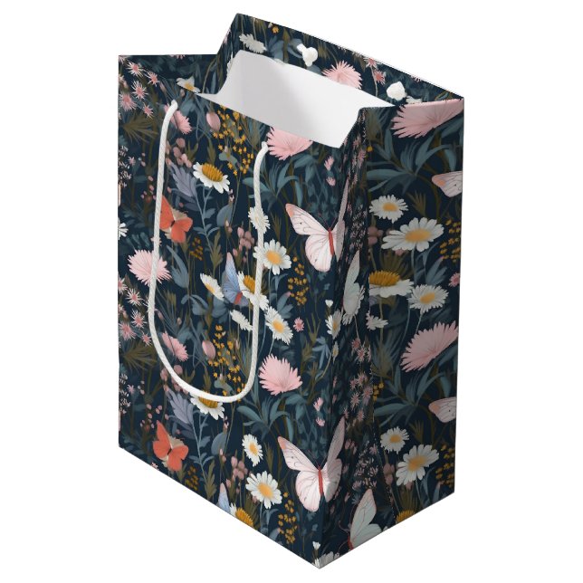 Sac Cadeau Moyen Jardin des papillons (Devant Angle)