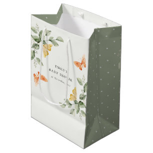Sac Cadeau Moyen Jardin Jaune mignon Baby shower de Papillons