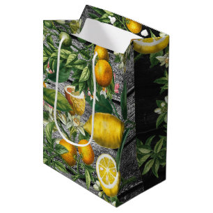 Sac Cadeau Moyen Jardin rustique d'agrumes