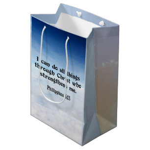 Sac Cadeau Moyen Je peux faire tout ça par...Philippiens 4:13