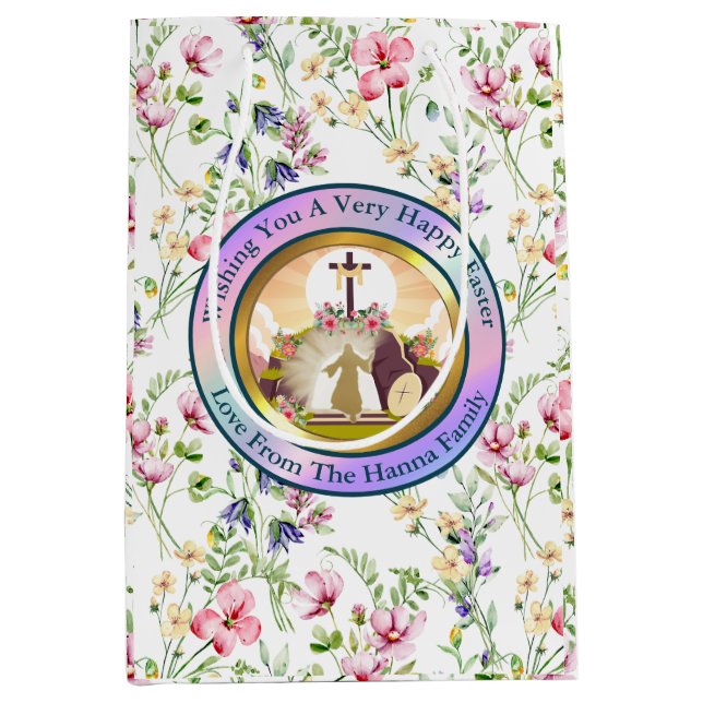 Sac Cadeau Moyen Je suis la résurrection et la vie (Devant)