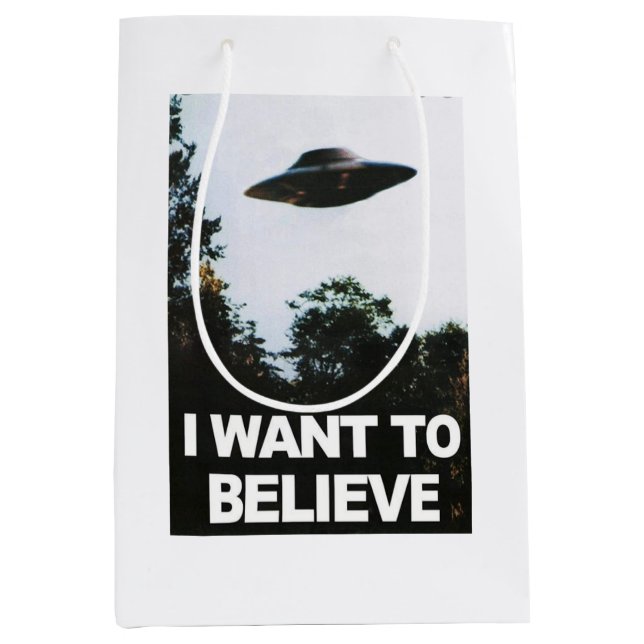 Sac Cadeau Moyen Je veux croire (Devant)
