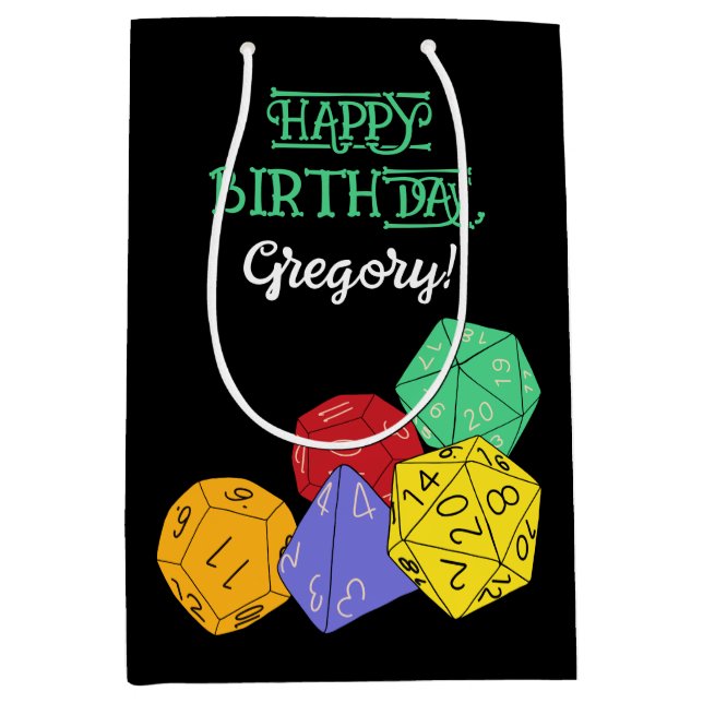 Sac Cadeau Moyen Jeu RPG Dice, Conseil, Jeux d'Imaginaire Personnal (Devant)