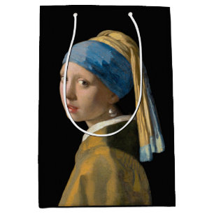 Sac Cadeau Moyen Johannes Vermeer - Fille avec une oreille perle