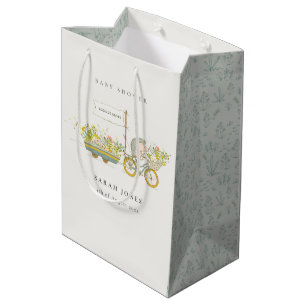 Sac Cadeau Moyen Joli Baby shower Vélo Hérisson Cultivé Localement 