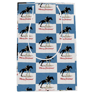 Sac Cadeau Moyen Joli Cheval équestre Noël