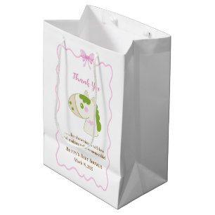 Sac Cadeau Moyen Joli Cheval Rose Fille Personnalisée Baby Shower M