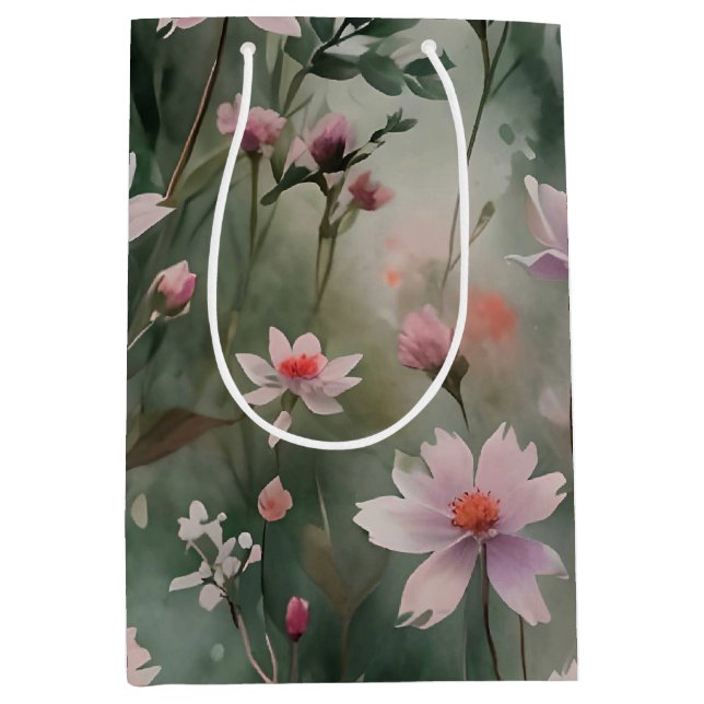 Sac Cadeau Moyen Joli Fleur sauvage (Devant)