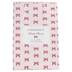 Sac Cadeau Moyen Joli Moderne Élégant Fille Rose Bows