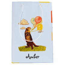 Joli Otter avec ballons Illustré Cadeau moyen