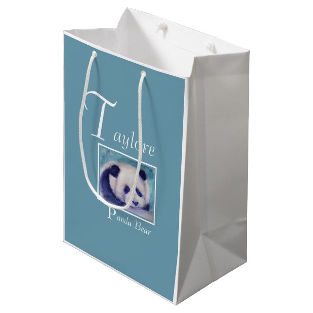 Sac Cadeau Moyen Joli Panda Bear (Devant Angle)