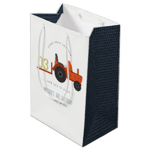 Sac Cadeau Moyen Joli Red Rust Farm Tractor Enfants N'importe quel