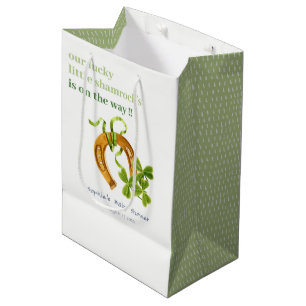 Sac Cadeau Moyen Joli Shamrock St Patrick's Day Baby shower