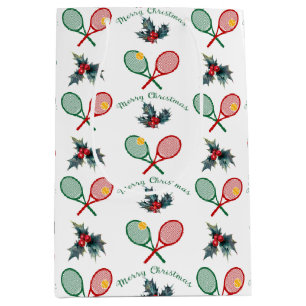 Sac Cadeau Moyen Joli 🎄 tennis 🎾 Noël