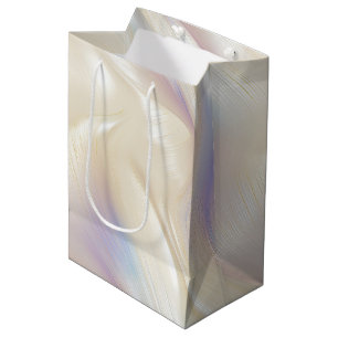 Sac Cadeau Moyen Jolie perle Aqua Purple Swirl