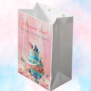 Sac Cadeau Moyen Jolis Papillons Jumelles Baby Shower
