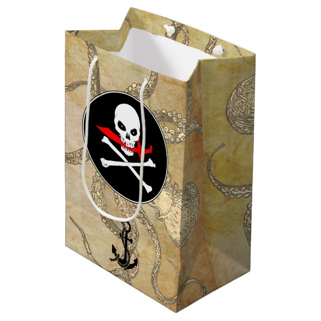 Sac Cadeau Moyen Jolly roger (Devant Angle)